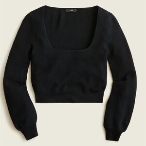 J. Crew Cropped Squareneck Sweater
